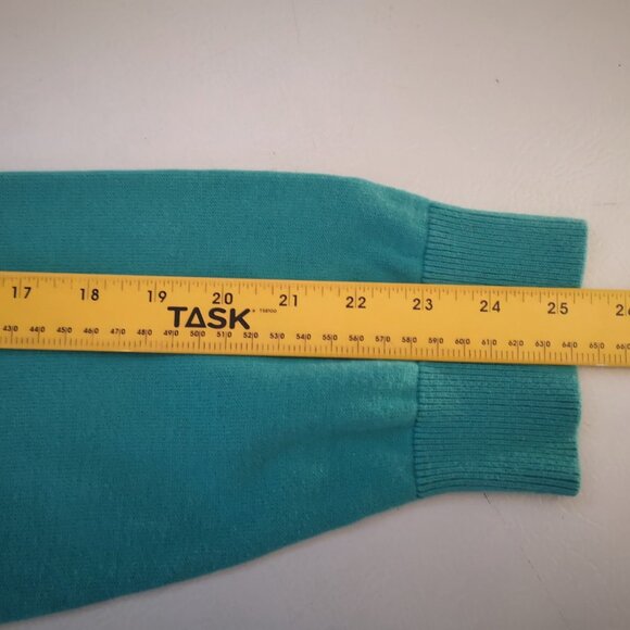 Nautica Men's Size XL V-neck Teal Green Lightweight Loose Fit Sweater - Picture 8 of 9